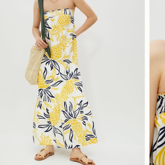 Anthropologie floral flounced maxi dress XSP or MP - Picture 2 of 8